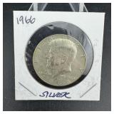 1966 Kennedy Silver Half Dollar 40%