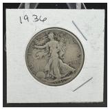 1936 Walking Liberty Silver Half Dollar
