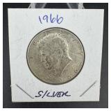 1966 Kennedy Silver Half Dollar 40%