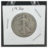1936 Walking Liberty Silver Half Dollar