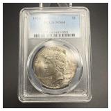 1934 Peace Silver Dollar Pcgs Ms64