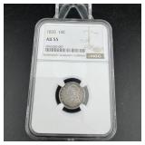 1835 Capped Bust Dime Ngc Au55
