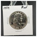 1959 Proof Franklin Half Dollar