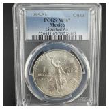 1985-mo Pcgs Ms67 Mexico Libertad 1 Onza Silver Co