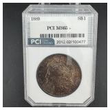 1889 Pci Ms65+ Morgan Silver Dollar