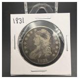 1831 Capped Bust Silver Half Dollar