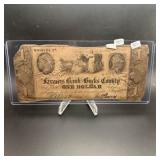 1841 Farmers Bank Bucks County $1 Obsolete Note