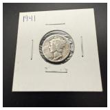 1941 Mercury Silver Dime