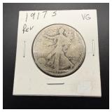 1917-s Walking Liberty Silver Half Dollar Reverse