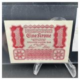 Austria 1922 One Krone Notgeld Note