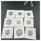 9 coin wold lot in bag