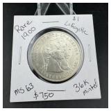 Rare 1900 Lafayette Silver Dollar