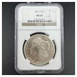 1881-s Morgan Silver Dollar Ngc Ms66