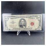 1963 $5 red seal note hi grade