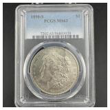1890-s Morgan Silver Dollar Pcgs Ms63