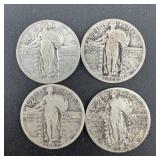 (4) Standing Liberty Silver Quarters