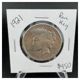 1921 Peace Silver Dollar Rare Key