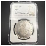 1878 8tf Morgan Silver Dollar Ngc Ms62