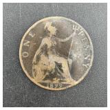1899 Queen Victoria British Penny