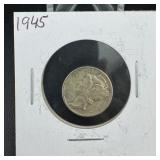 1945 Mercury Silver Dime