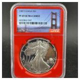 1987-s Ngc Pf69 Ultra Cameo American Silver Eagle