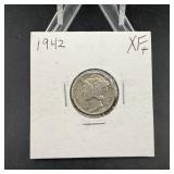 1942 Mercury Silver Dime