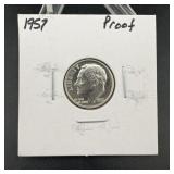 1957 Proof Roosevelt Dime