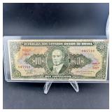 ww2 hi grade Brazil 10 cruzeiros note