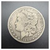 Rare 1890-cc Morgan Silver Dollar