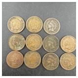 (11) Indian Head Cents