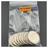 (10) Bu 2025 Kennedy Half Dollars