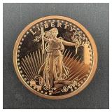 1 Oz .999 Copper Round