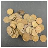 (50) Wheat Cent Pennies