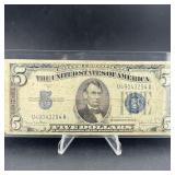 1934-d $5 Silver Certificate Note