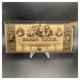 New Orleans Canal Bank $50 Obsolete Note