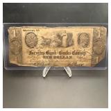 1841 Farmers Bank Bucks County $1 Obsolete Note