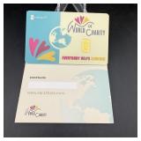 World Charity Karatbar .9999.10gram Gold Bar In As