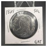 1824 Capped Bust Silver Half Dollar