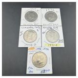 5 coin Kennedy half 70s lot hi grade
