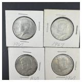 (4) 1967 Silver Kennedy Half Dollars - 40%