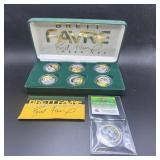 (7) Brett Favre Career Coin Sets - 24kt Plated
