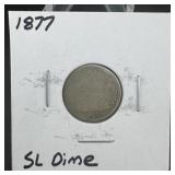 1877 Seated Liberty Dime