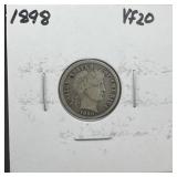 1898 Barber Silver Dime