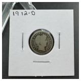 1912-D Barber Silver Dime