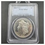 1880/79-S Morgan Silver Dollar PCGS MS63