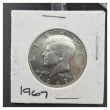 1967 Kennedy Silver Half Dollar 40% Silver