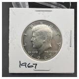 1967 Kennedy Silver Half Dollar 40% Silver