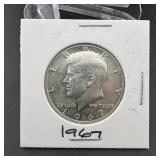 1967 Kennedy Silver Half Dollar 40% Silver