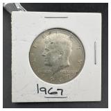 1967 Kennedy Silver Half Dollar 40% Silver