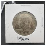 1965 Kennedy Silver Half Dollar 40% Silver